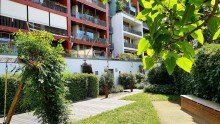 Au�enansicht Moderne 3-Raum-Wohnung mit bodentiefen Fenstern und gro�er Terrasse am Sch�tzenplatz