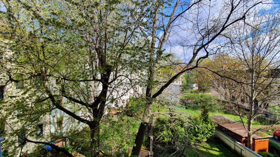 Blick in den wundersch�nen Innenhof Etagenwohnung Dresden