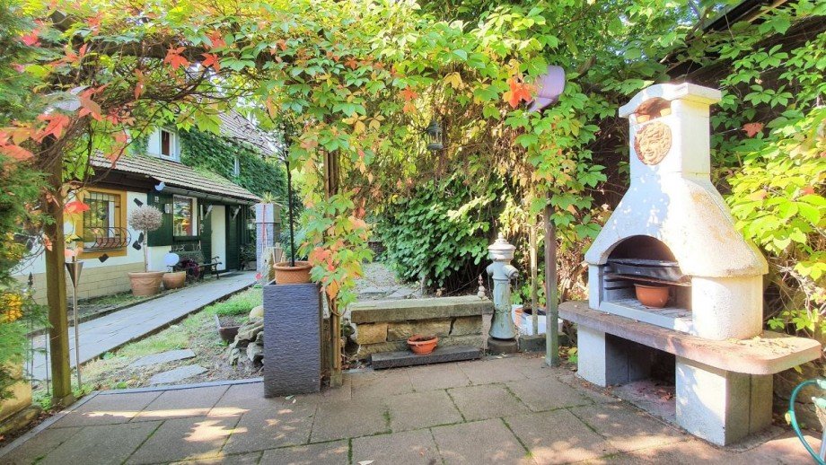 Gartenterrasse mit Grillplatz Einfamilienhaus Bretnig-Hauswalde
