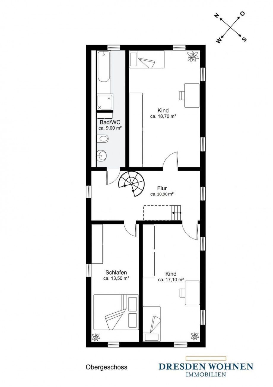 Grundriss OG Einfamilienhaus Bretnig-Hauswalde
