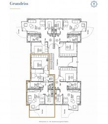 Grundriss Wohlf�hl-3-Raum-Gartenwohnung - S�d-West-Ausrichtung und TG-Einzelstellplatz